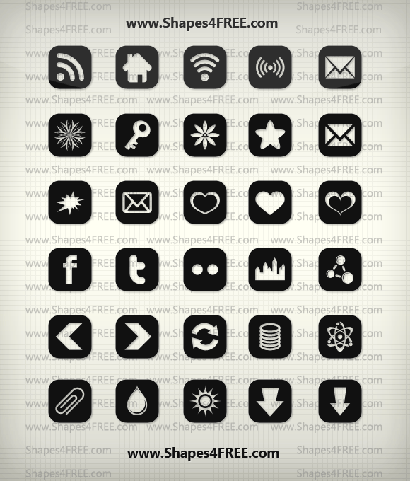 580x680 Shapes Icons
