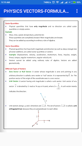288x512 Physics Vectors Formula Ebook Apk