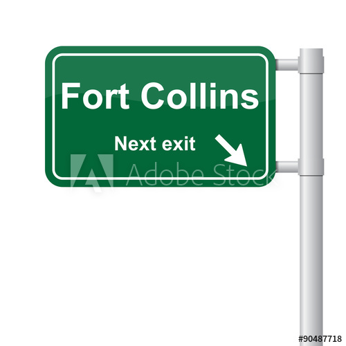 500x500 Fort Collins Next Exit Green Signal Vector