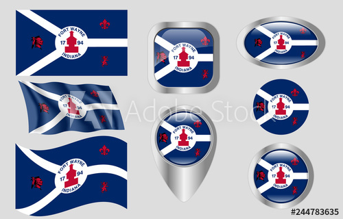 500x320 Flag Of Fort Wayne, Indiana