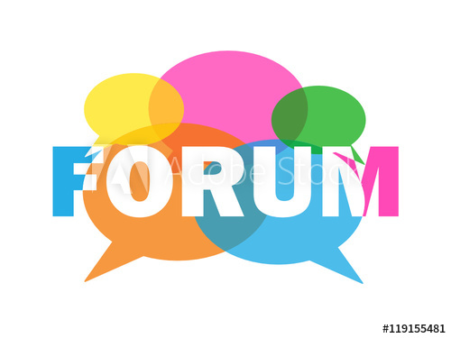 500x375 Forum Colourful Vector Icon With Speech Bubbles