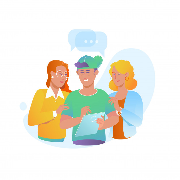 626x626 Internet Forum Vector Illustration Of A Communication Concept