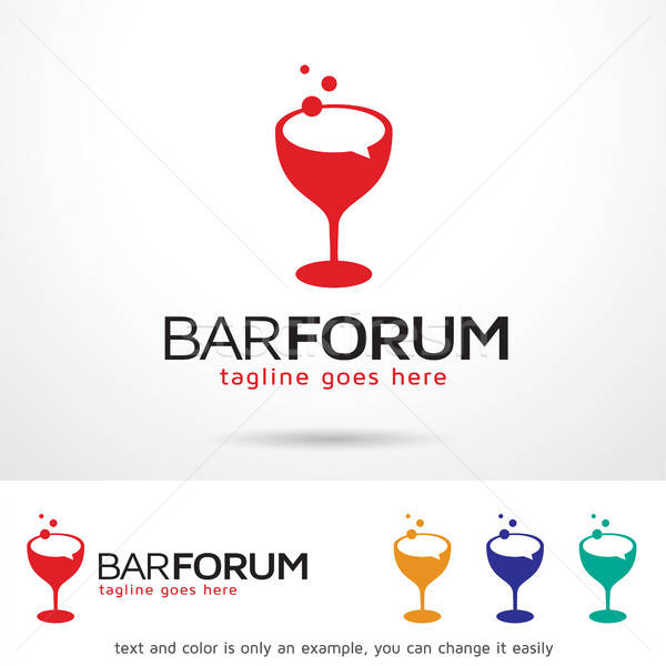 600x600 Bar Forum Logo Template Design Vector Vector Illustration