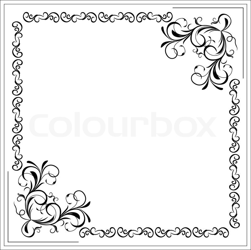 800x799 Illustration Blank Floral Frame Stock Vector Colourbox
