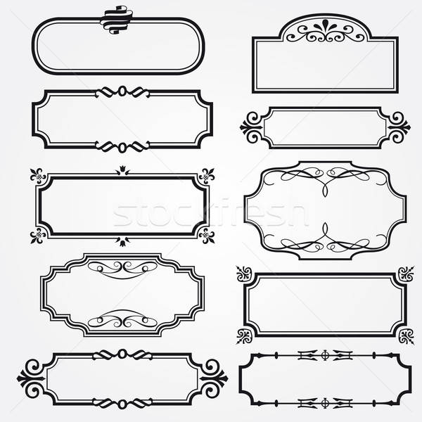 Vector Frame Set Ornamental Vintage Decoration Vector Illustration 600x600 Vector Frame Set Ornamental Vintage Decoration Vector Illustration