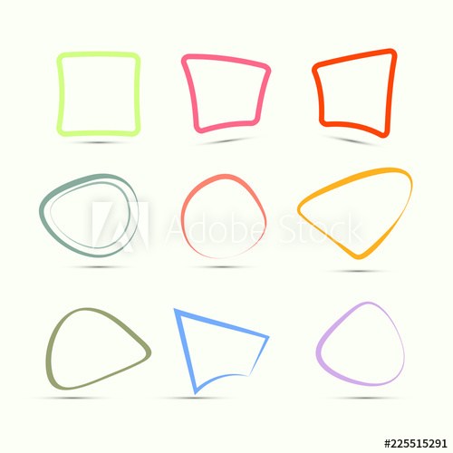 500x500 Picture Frame Shapes Vector