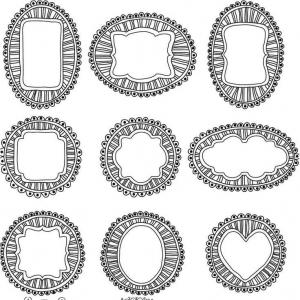 300x300 Stock Illustration Abstract Floral Shapes Vector Frame Hoodamath