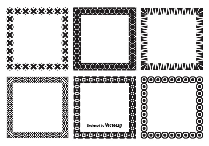 700x490 Decorative Vector Frames Set