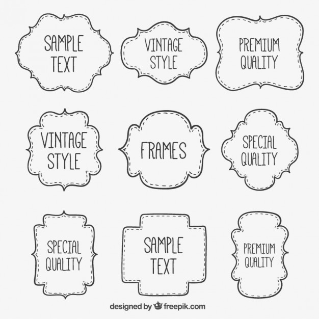 626x626 Hand Drawn Frames Vector Free Download
