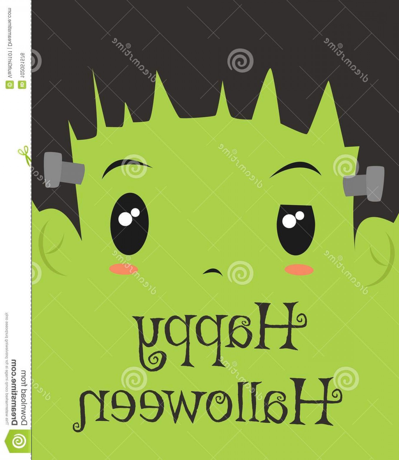 Happy Halloween Card Design Frankenstein Face Cartoon Happy 1356x1560 Happy Halloween Card Design Frankenstein Face Cartoon Happy