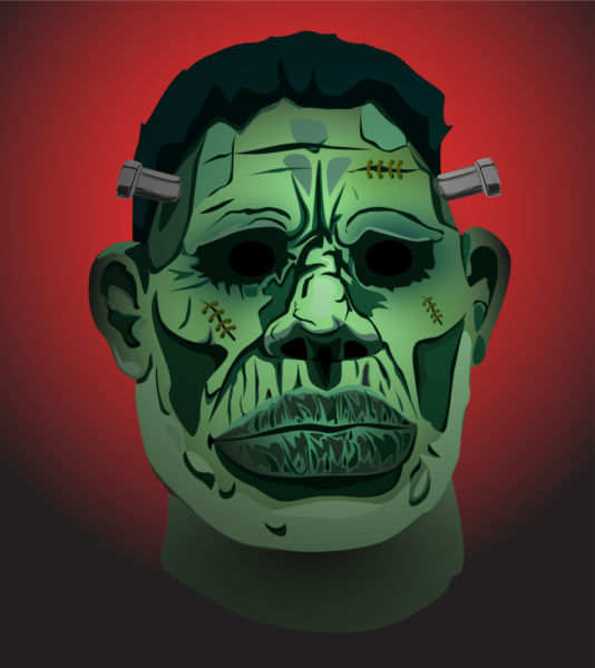 Vector Frankenstein Head 534x600 Vector Frankenstein Head