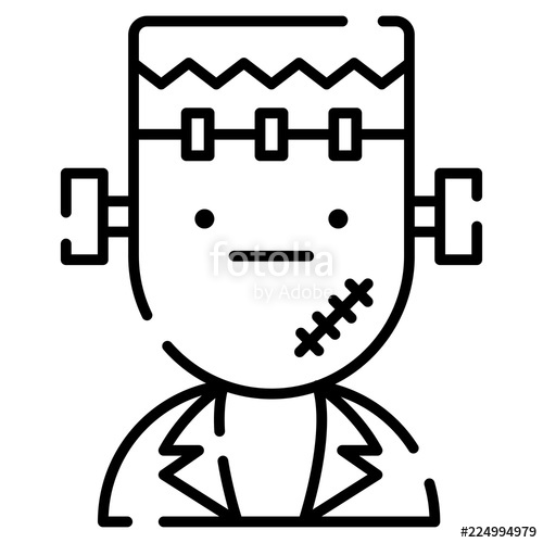 Frankenstein Line Illustration Stock Image And Royalty Free 500x500 Frankenstein Line Illustration Stock Image And Royalty Free
