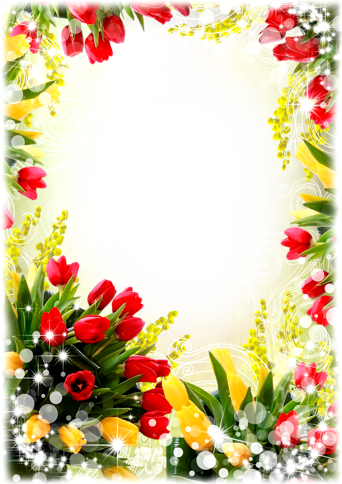 1169x1654 Flower Frame Png