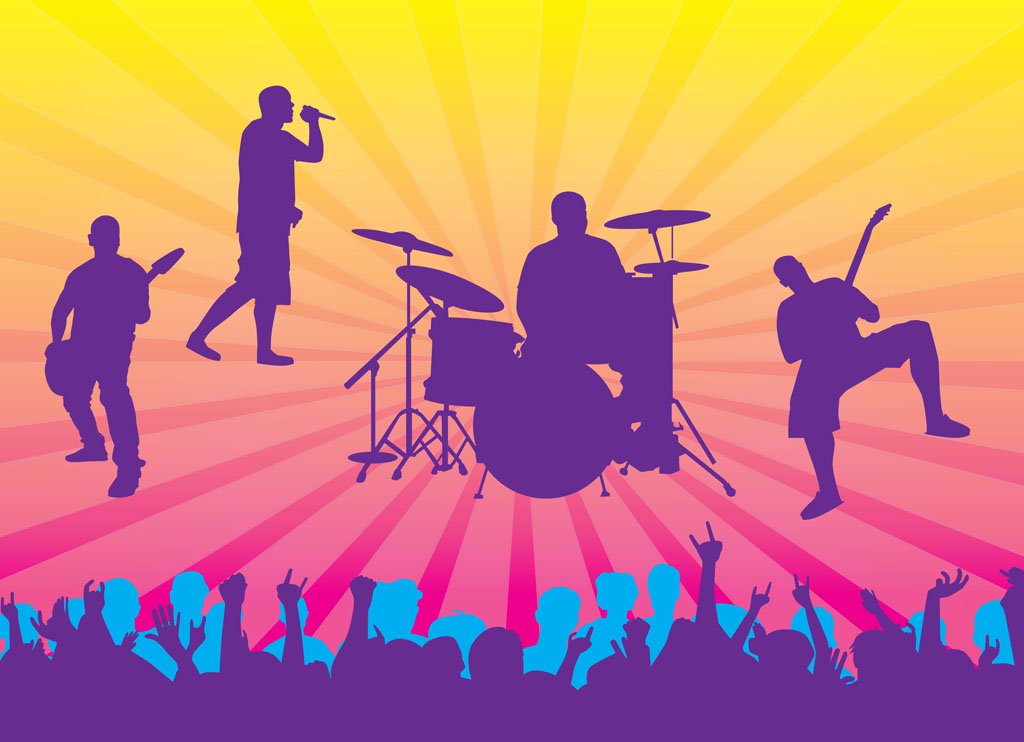 1024x742 Live Concert Vector Vector Art Graphics