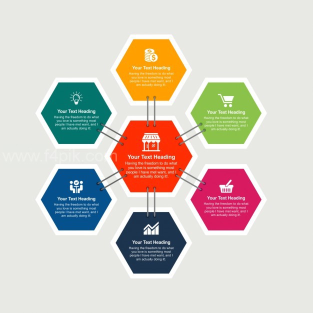 626x626 Vector Abstract Infographic Element Hexagonal Shaped Free