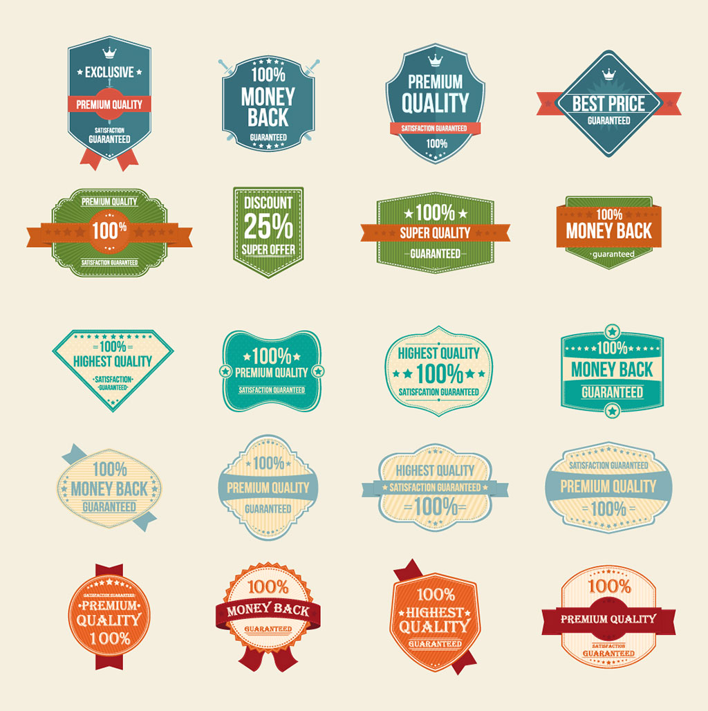 1024x1028 Free Vector Vintage Badges, Stickers Stamps Format