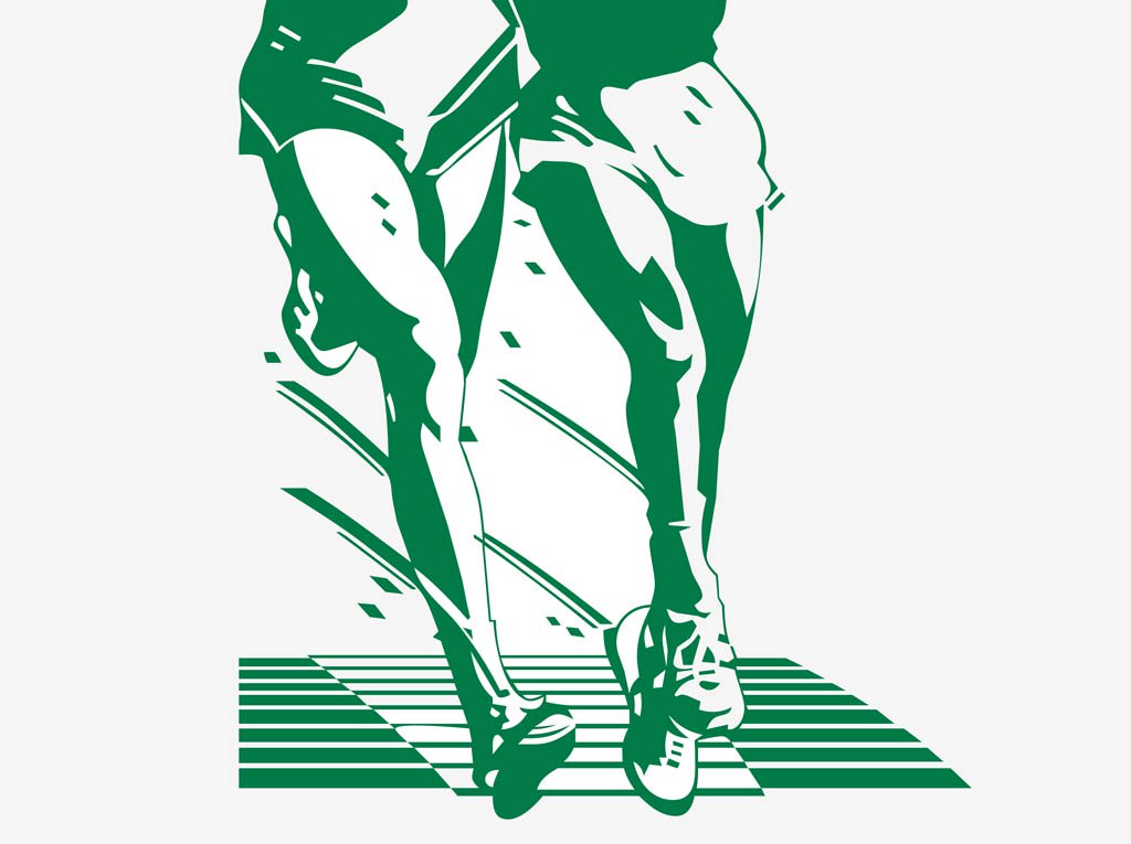 1024x765 Running Legs Illustration Vector Art Graphics