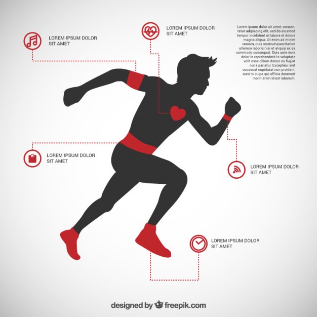 626x626 Running Man Infographic Free Vector