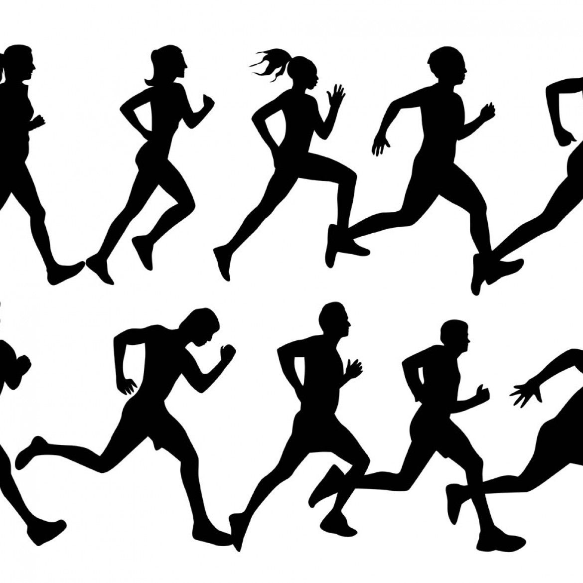 1170x1170 Free Vector Running Silhouette Vectors