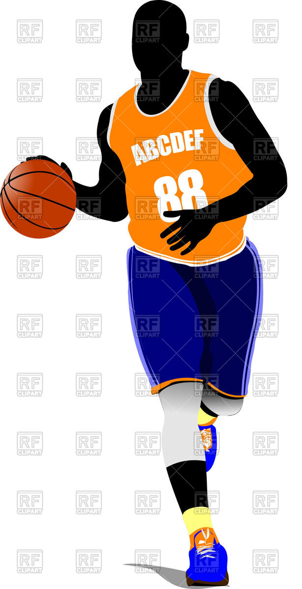 Running Basketball Player With Ball 615x1200 Running Basketball Player With Ball