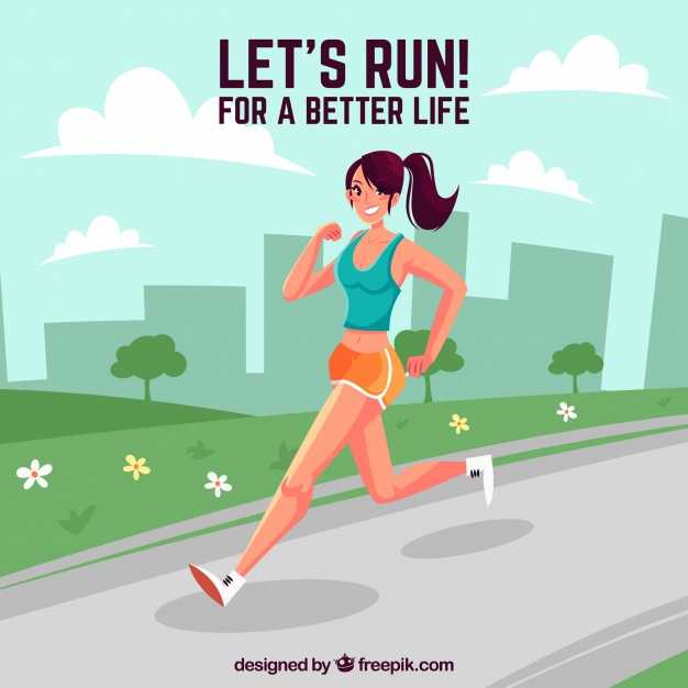 Background Of Girl Running Through The City Vector Free Download 626x626 Background Of Girl Running Through The City Vector Free Download