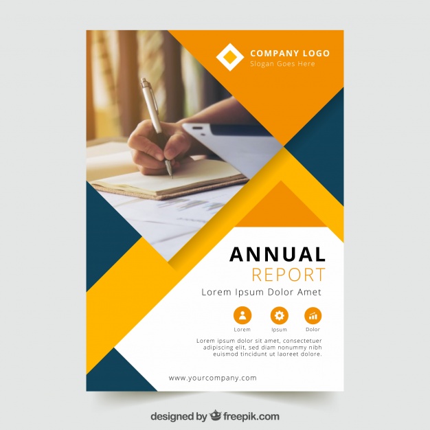 Annual Report Design With Photo Vector Free Download 626x626 Annual Report Design With Photo Vector Free Download