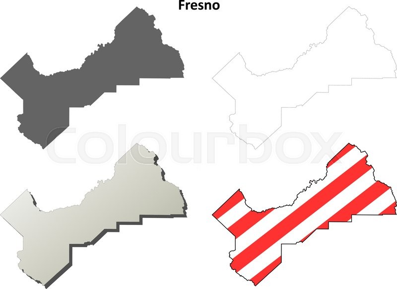 800x582 Fresno County, California Blank Stock Vector Colourbox