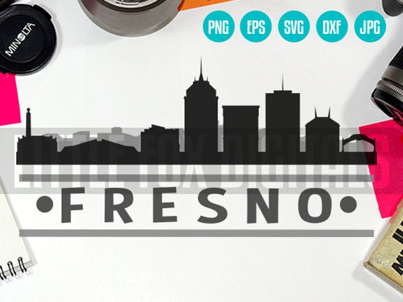 794x596 Vector Fresno California Ca Usa Skyline City Etsy