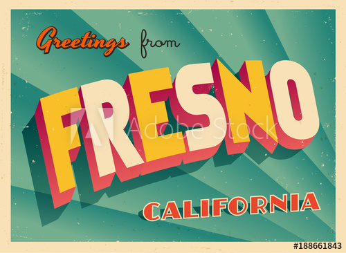 500x366 Vintage Touristic Greeting Card From Fresno, California