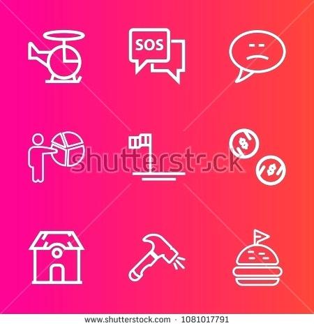 450x470 Sos Construction Premium Set With Outline Vector Icons Such As