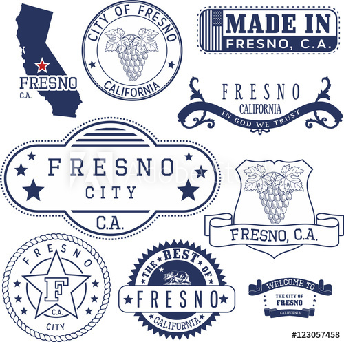 500x497 Generic Stamps And Signs Of Fresno City, Ca