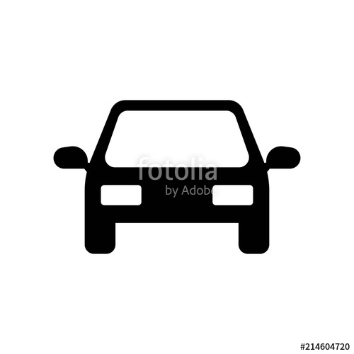 500x500 Front Car Icon Vector Icon Simple Element Illustration Front Car
