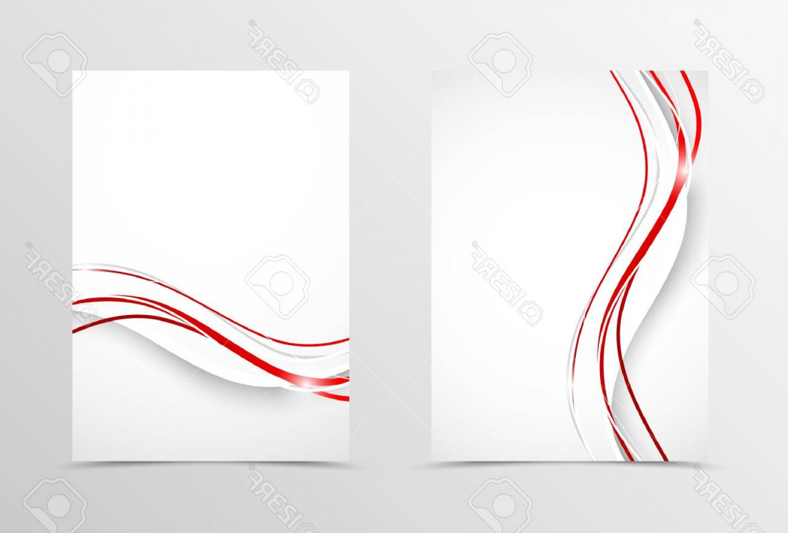 1560x1056 Photostock Vector Front And Back Wave Flyer Template Design