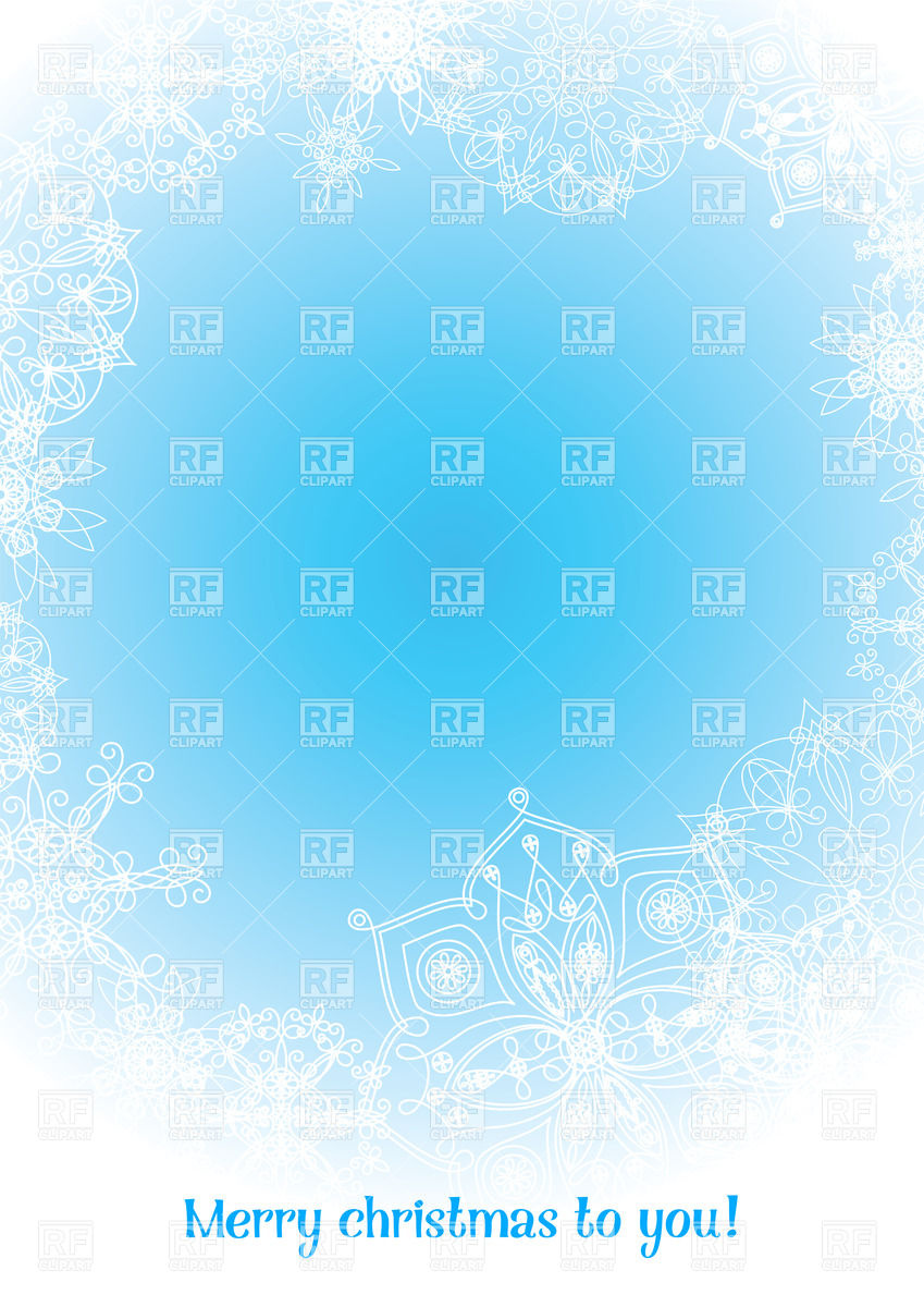 Blue Christmas Frame Made Of Ornate Snowflakes Vector Image 849x1200 Blue Christmas Frame Made Of Ornate Snowflakes Vector Image