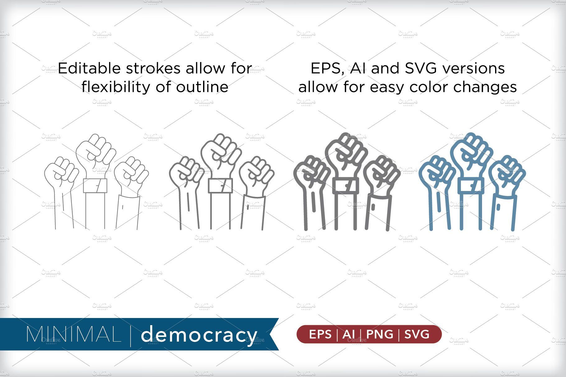 1820x1214 Minimal Democracy Icons