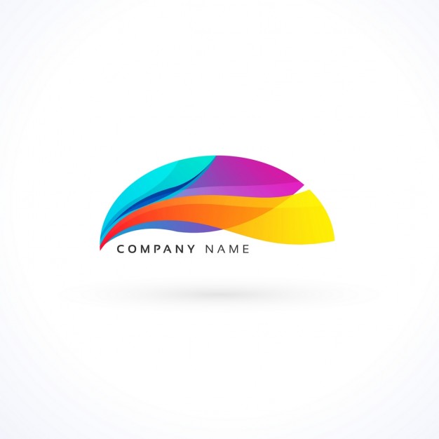 626x626 Full Color Logo With Abstract Shapes Vector Free Download