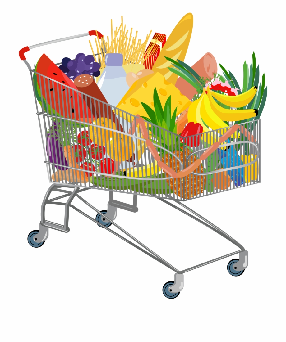 920x1102 Groceries Vector Full Shopping Bag