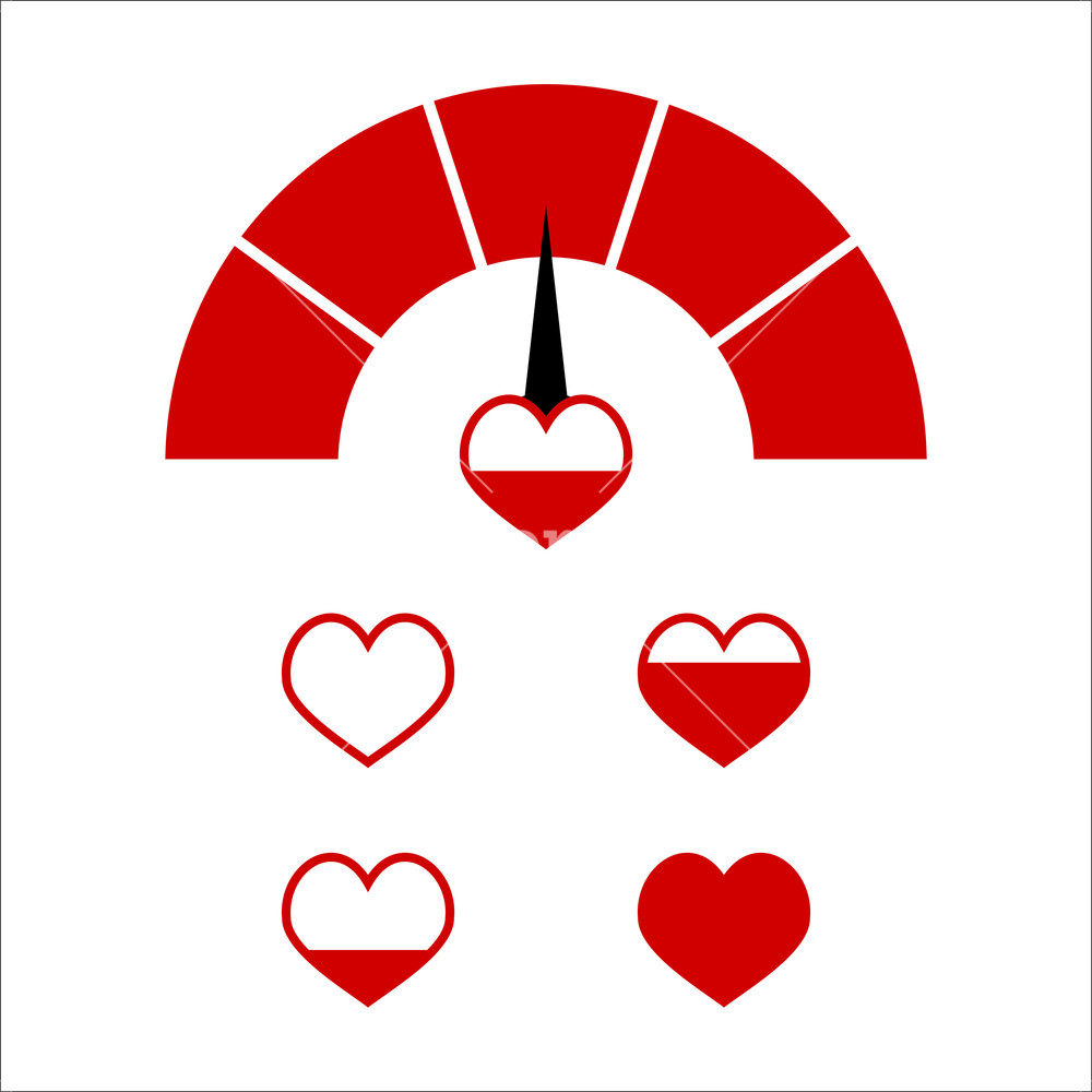 1000x1000 Love Red Indictor, Vector Full Love Heart, Illustration Of Meter