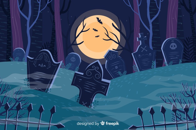 Cemetery On A Full Moon Halloween Background Vector Free Download 626x417 Cemetery On A Full Moon Halloween Background Vector Free Download