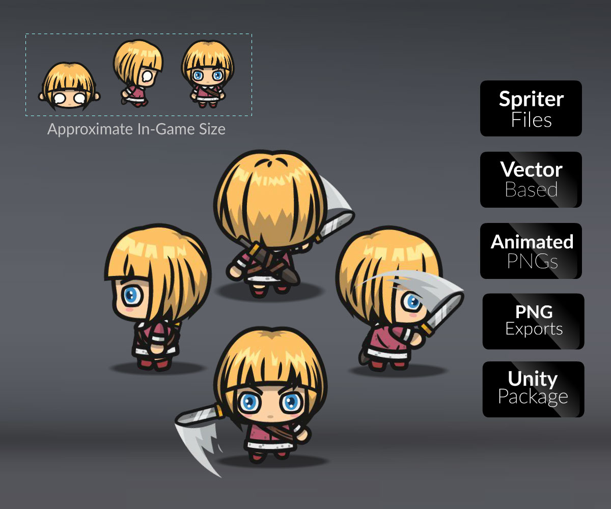 Top Down Warrior Girl Game Art Partners 1200x1000 Top Down Warrior Girl Game Art Partners