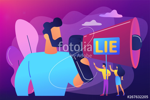 500x334 Businessman With Huge Megaphone Cheating And Tiny People Holding