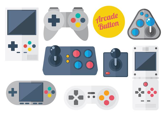 Free Arcade Button Icons Vector 700x490 Free Arcade Button Icons Vector