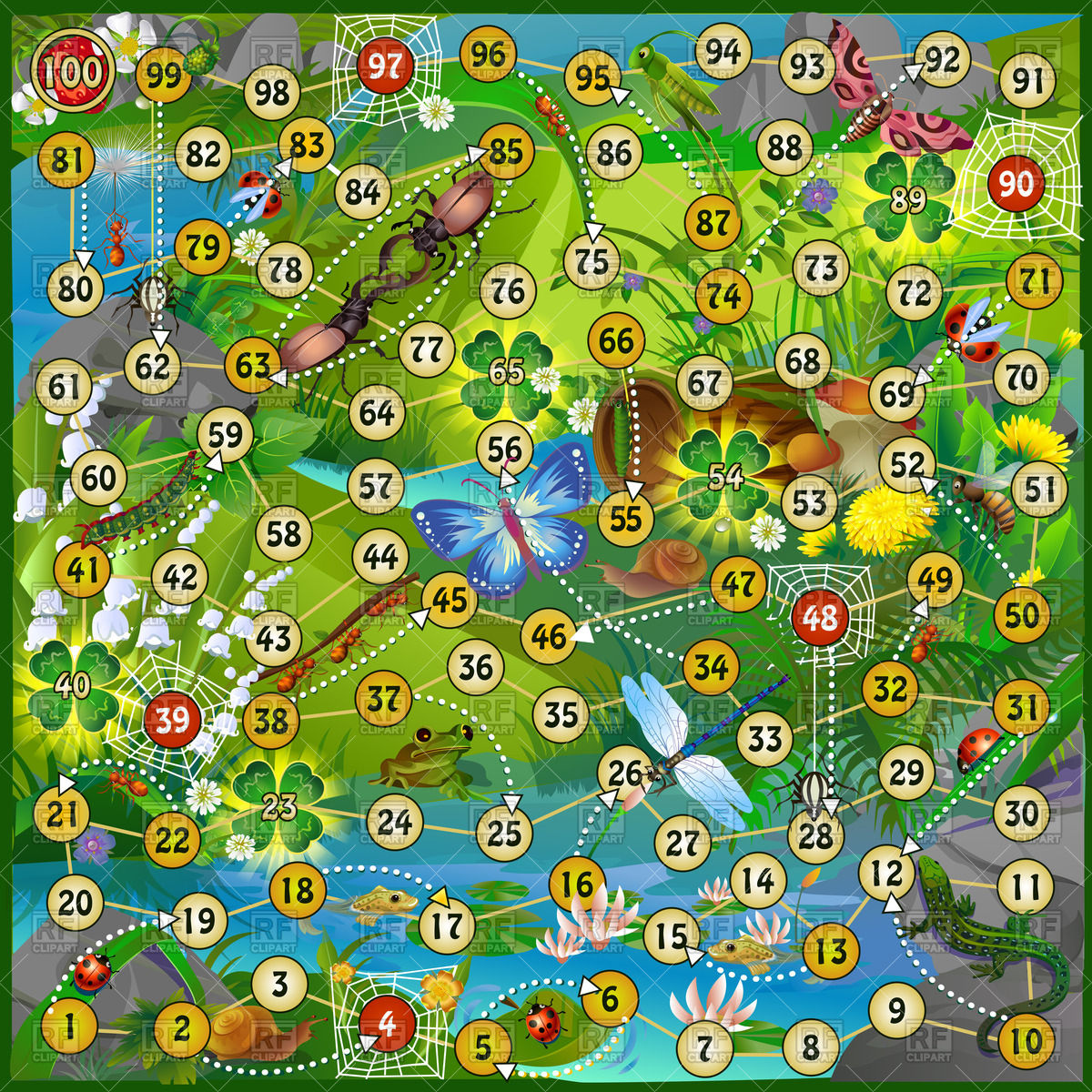 1200x1200 Design Of Board Game For Children Vector Image Of Game Assets