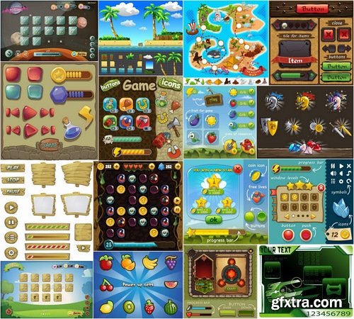 500x450 Game Elements Vector Images
