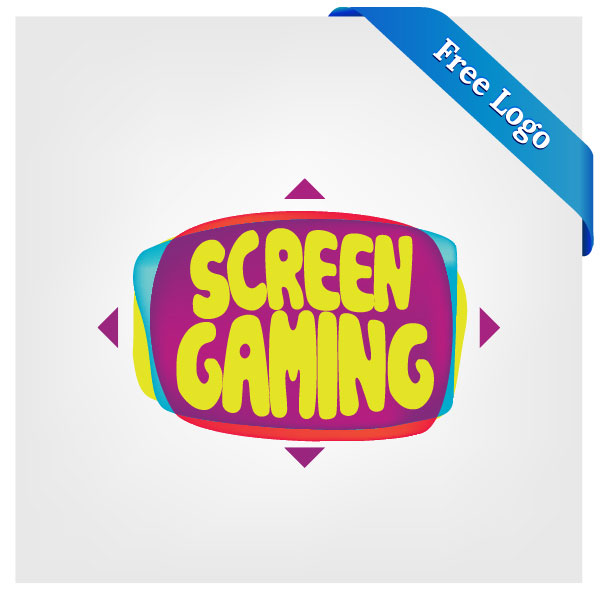600x600 Free Vector Large Screen Display Video Game Logo Download