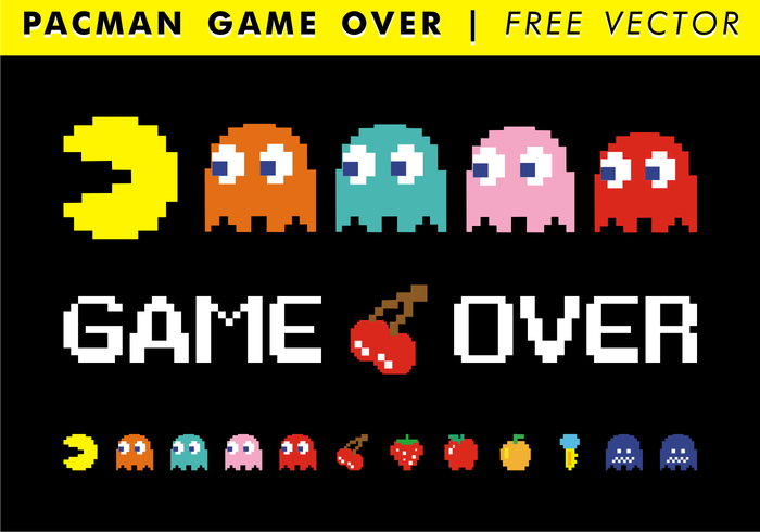 700x490 Pacman Game Over Free Vector