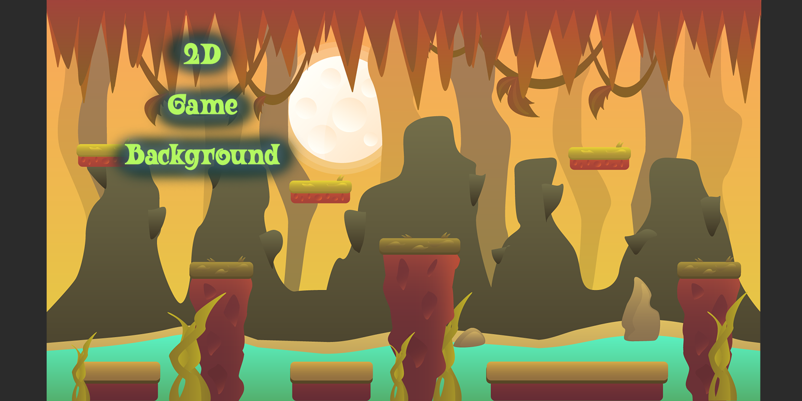 1600x800 Free Vector Game Background