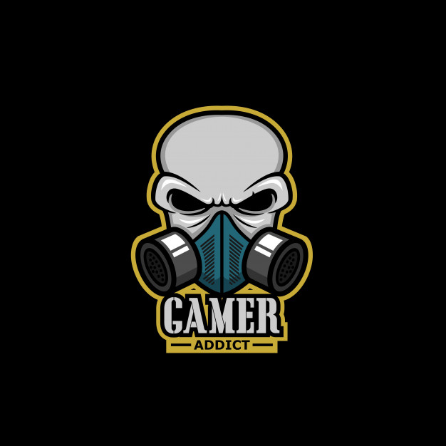 626x626 Gaming Logo Skull With Mask Vector Premium Download