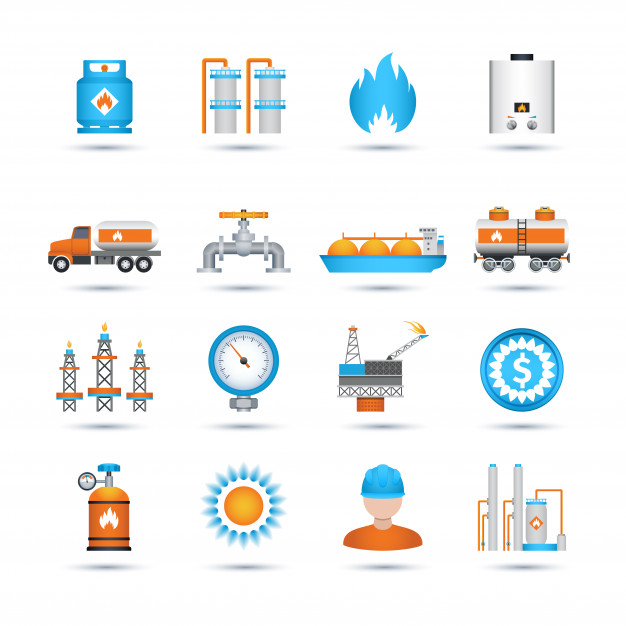 626x626 Gas Icons Set Vector Free Download