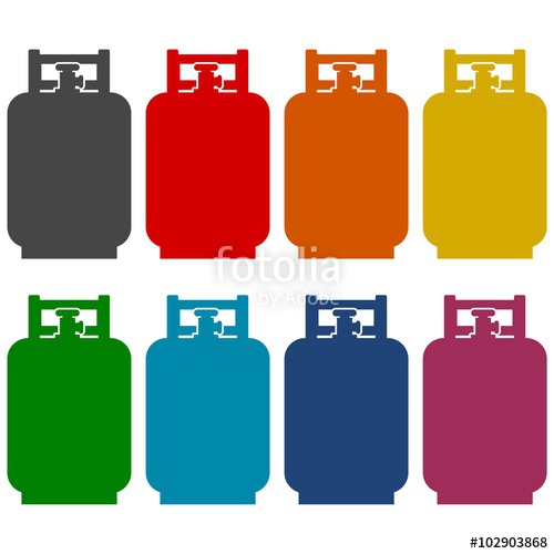 500x500 Gas Bottle Icons Set Stock Image And Royalty Free Vector